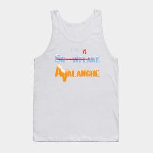 I'm an Avalanche (Orange with snow) Tank Top